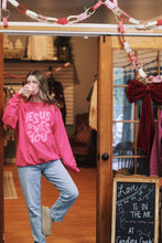 Load image into Gallery viewer, Smiley Jesus Loves You Puff Sweatshirt