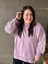 Load image into Gallery viewer, Macie Mineral Wash Sweatshirt in Violet