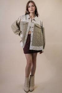 Floral Mixed Print Shacket (S-3XL)