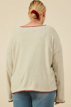 Load image into Gallery viewer, Burgundy Stitch Detailed Sweater