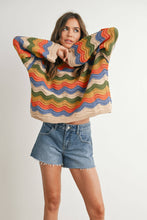 Load image into Gallery viewer, Wavy Baby Color Block Sweater