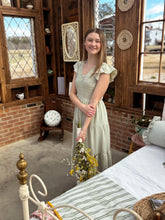 Load image into Gallery viewer, Smocked Flutter Sleeve Dress in Pale Olive (S-3XL)