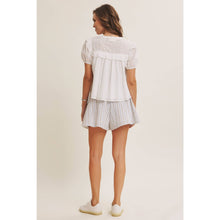 Load image into Gallery viewer, White Feminine Lace Eyelet Top