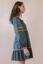 Load image into Gallery viewer, Printed Ruffle Detail Dress in Deep Teal