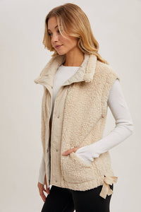 Teddy Sherpa Vest in Vanilla