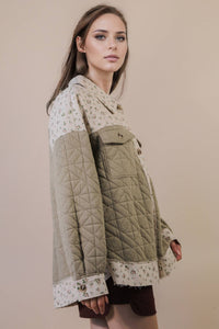 Floral Mixed Print Shacket (S-3XL)
