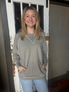 Sleet Pigment Dyed Sweatshirt (S-3XL)