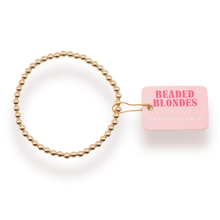 Load image into Gallery viewer, 4MM Gold Beaded Bracelet: Standard 6.75 inch