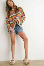 Load image into Gallery viewer, Wavy Baby Color Block Sweater