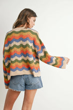 Load image into Gallery viewer, Wavy Baby Color Block Sweater
