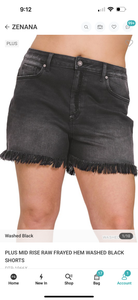 Black Denim Shorts