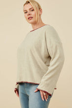 Load image into Gallery viewer, Burgundy Stitch Detailed Sweater