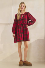 Load image into Gallery viewer, HOLIDAY DARLING PLAID DRESS