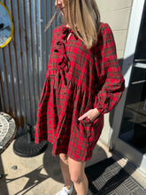 Load image into Gallery viewer, HOLIDAY DARLING PLAID DRESS