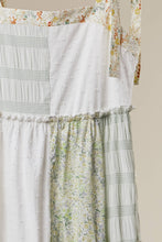 Load image into Gallery viewer, Patchwork Tie-Shoulder Tiered Maxi Dress