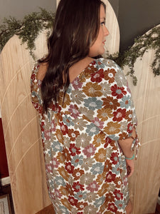 Autumn Feels Floral Dress (S-3XL)