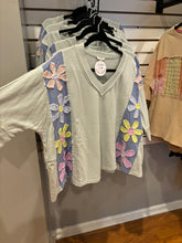 Load image into Gallery viewer, Floral Patchwork Top in Dusty Blue