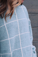 Load image into Gallery viewer, Baby Blue Checkered Sweater