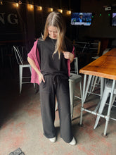 Load image into Gallery viewer, Black Slub Knit Set (S-3XL)