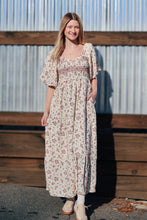 Load image into Gallery viewer, Floral Bubble Sleeve Maxi Dress (XS-3XL)