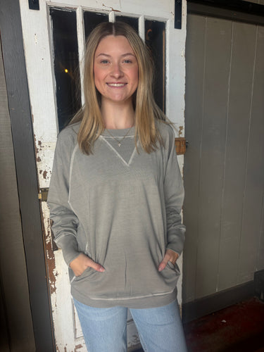 Sleet Pigment Dyed Sweatshirt (S-3XL)