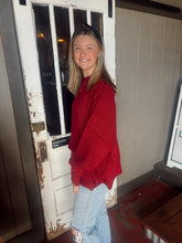 Load image into Gallery viewer, Mock Neck Oversized Sweater in Cabernet (S-3XL)