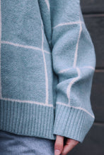 Load image into Gallery viewer, Baby Blue Checkered Sweater