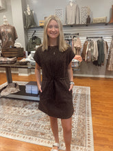 Load image into Gallery viewer, Lyla Leopard Drawstring Dress (XS-3XL)