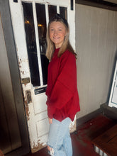 Load image into Gallery viewer, Mock Neck Oversized Sweater in Cabernet (S-3XL)