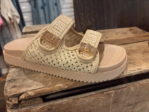 Walking on Sunshine Raffia Sandal