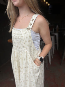 Dusty Yellow Floral Jumpsuit (S-3XL)