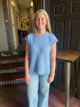 Load image into Gallery viewer, TEXTURED CAP SLEEVE SWEATER VEST