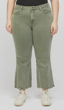 Load image into Gallery viewer, Mica Denim: High Rise Crop Flare in Chive (Reg &amp; Plus)