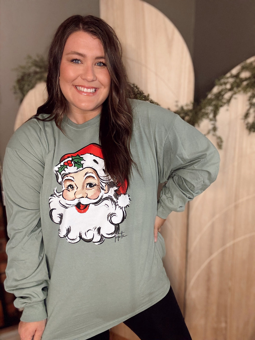 Vintage Santa Long Sleeve Tee (S-3XL)