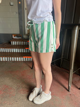 Load image into Gallery viewer, STRIPED DENIM SHORTS WITH DRAWSTRING