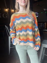 Load image into Gallery viewer, Wavy Baby Color Block Sweater