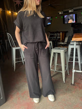 Load image into Gallery viewer, Black Slub Knit Set (S-3XL)