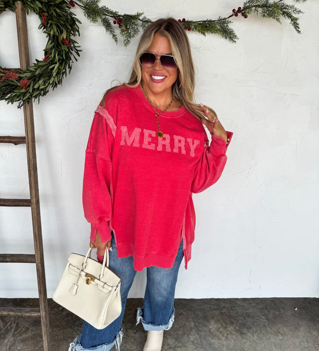 Merry Exposed Seam Pullover (XS-3XL)