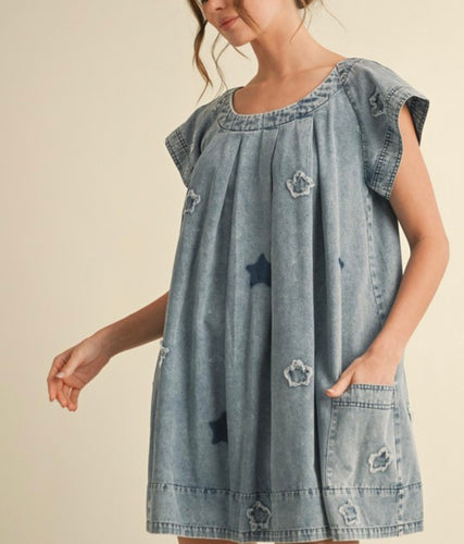 Blue Jean Baby Star Denim Dress