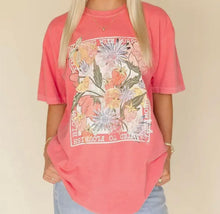 Load image into Gallery viewer, Blooming with Purpose Coral Graphic Tee (S-3XL)