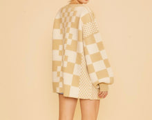 Load image into Gallery viewer, Latte Checkered Cardigan (S-XL)