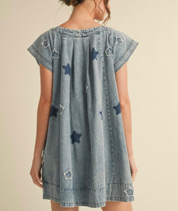Blue Jean Baby Star Denim Dress