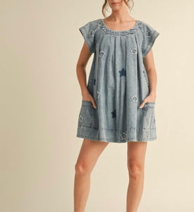 Blue Jean Baby Star Denim Dress