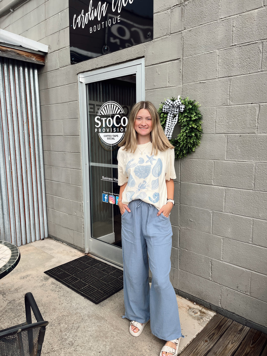Light Blue Gauze Pants (S-3XL)