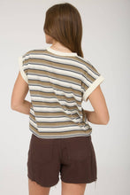 Load image into Gallery viewer, Multi Stripe Relaxed Cropped Muscle Tank