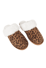 Load image into Gallery viewer, Leopard Print Faux Fur Cozy Slippers