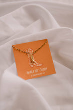 Load image into Gallery viewer, Walk By Faith Charm Necklace I Christian Jewelry