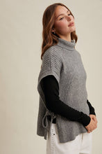 Load image into Gallery viewer, Charcoal Turtle Neck Sweater Vest