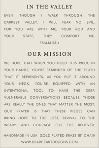 In the Valley | Christian Necklace Gift | Psalm 23:4: 18"