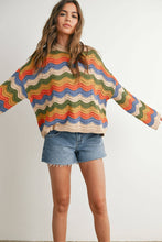 Load image into Gallery viewer, Wavy Baby Color Block Sweater